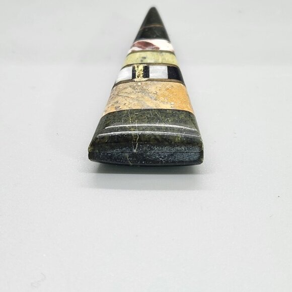 Vintage native american inlaid multi stone bead dangle pendant - Picture 3 of 6